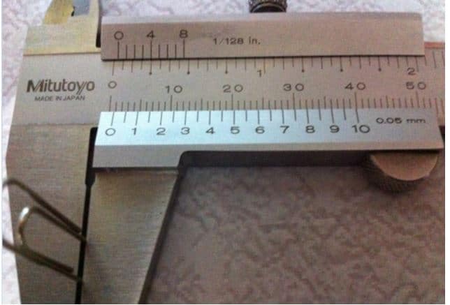 0.8mm Reading On Caliper