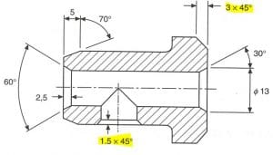 מידות בשרטוט לפאזה