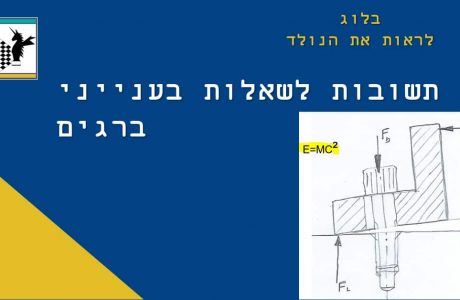 תשובות לשאלות שעלו בהרצאה האינטרנטית: ברגים רבותי ברגים